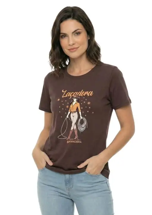 Shirt Feminina Estanciera Laçadora