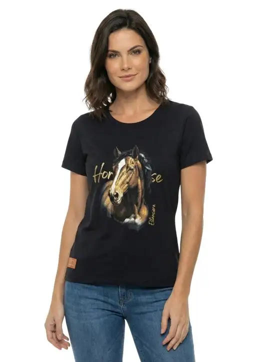 Shirt Feminina Estanciera Horse Foil