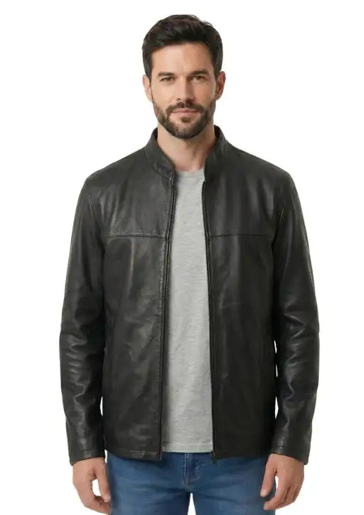 Jaqueta Masculina Couro Natural Estanciero Gola Padre