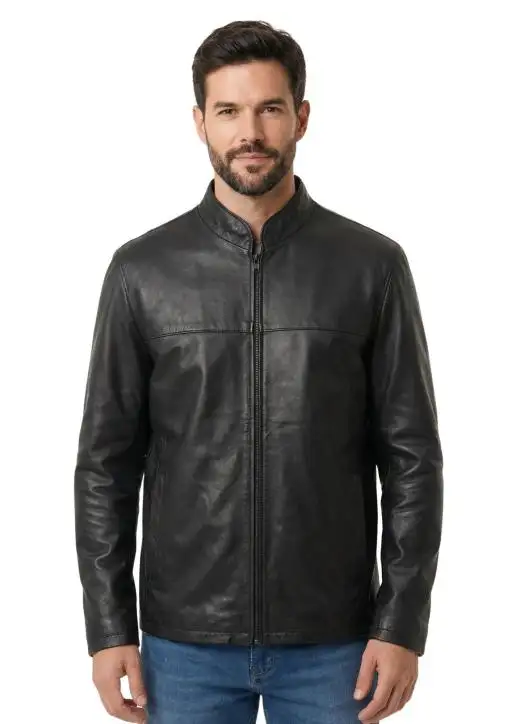 Jaqueta Masculina Couro Natural Estanciero Gola Padre
