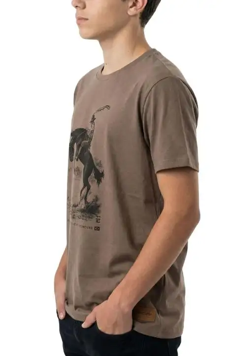 Camiseta Juvenil Masculina Estanciero Gineteada Raiz