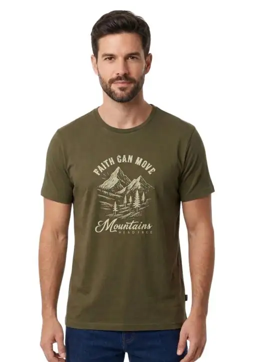 Camiseta Masculina Head Free Faith Can Move