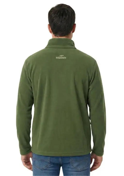 Blusa Soft Fleece Bicolor Masculina Estanciero Meio Zíper 