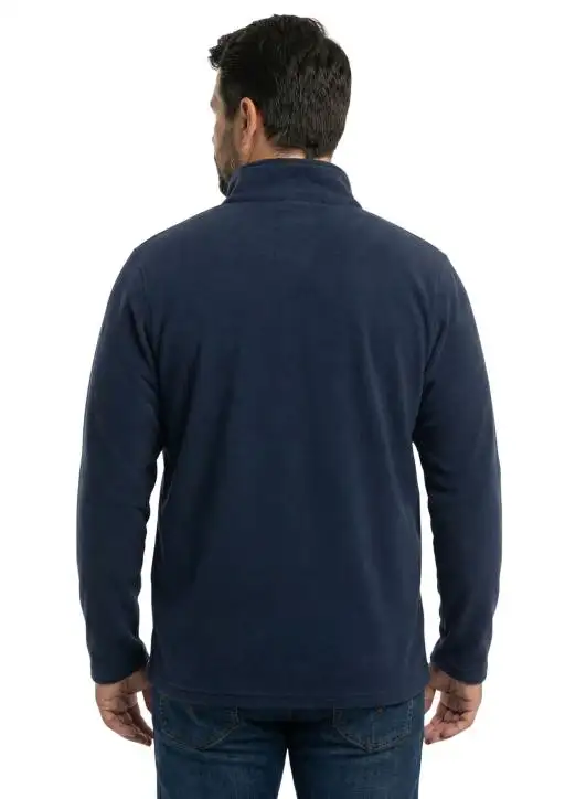 Blusa Plus size Soft Fleece Masculina Estanciero  Meio Ziper