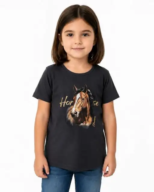 Shirt Infantil Feminina Estanciera Horse Foil 