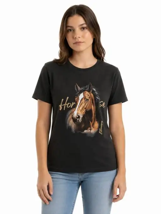 Shirt Juvenil Feminina Estanciera Horse Foil 