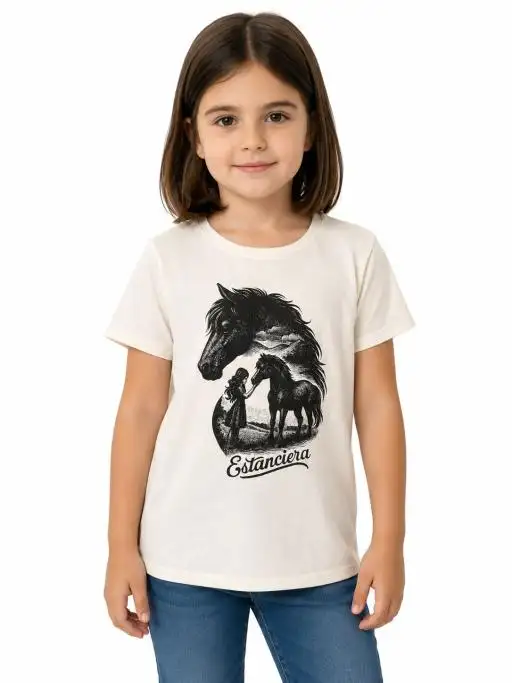 Camiseta Infantil Oversized Estanciera Amizade Potro